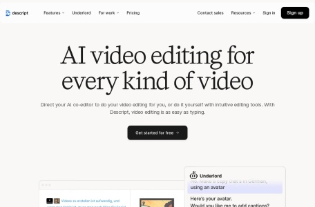 Descript|专业AI视频与播客编辑平台