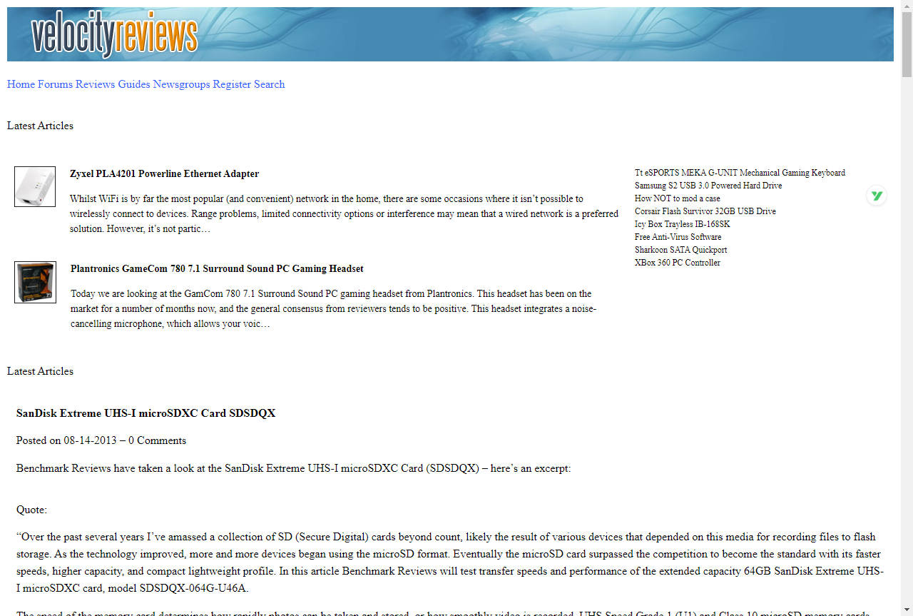 Velocity Reviews | 资深IT硬件与编程技术社区官网截图 1764090109 snipaste 2025 11 26 01 00 30