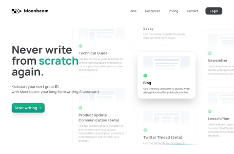 Moonbeam | 月光AI写作助
