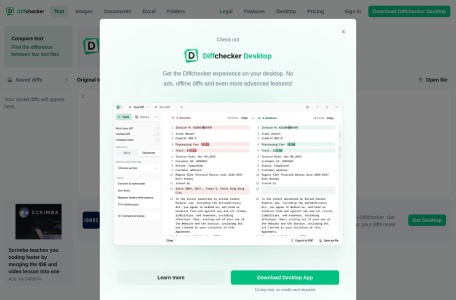Diffchecker|在线文件比较工具