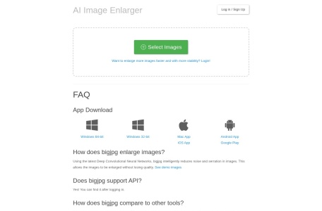 Bigjpg：免费在线AI图像放大工具