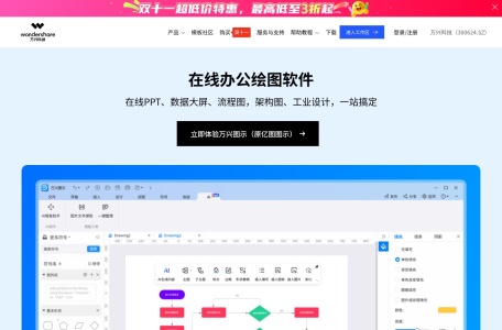 万兴图示（原亿图图示）：纯浏览器原生的在线绘图工具