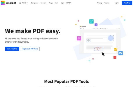 Smallpdf|专为简化文档处理流程而设计的在线 PDF 平台