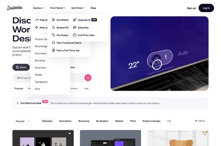 Dribbble：全球顶级设计师的创意灵感与展示平台
