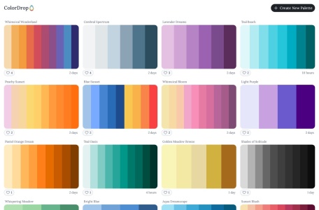 ColorDrop | 免费配色方案、渐变色板与设计工具