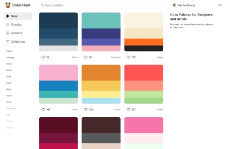 Color Hunt | 全球最火的免费配色灵感库