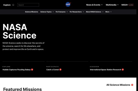 NASA Science | 人类探索宇宙与地球的终极数字百科