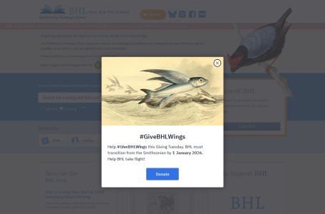 BHL| 全球最大的生物多样性开放获取数字图书馆