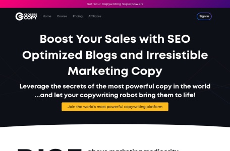 ClosersCopy | 长篇销售文案AI 写作助手