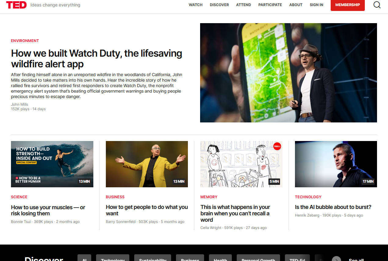 TED：全球顶尖思想演讲平台