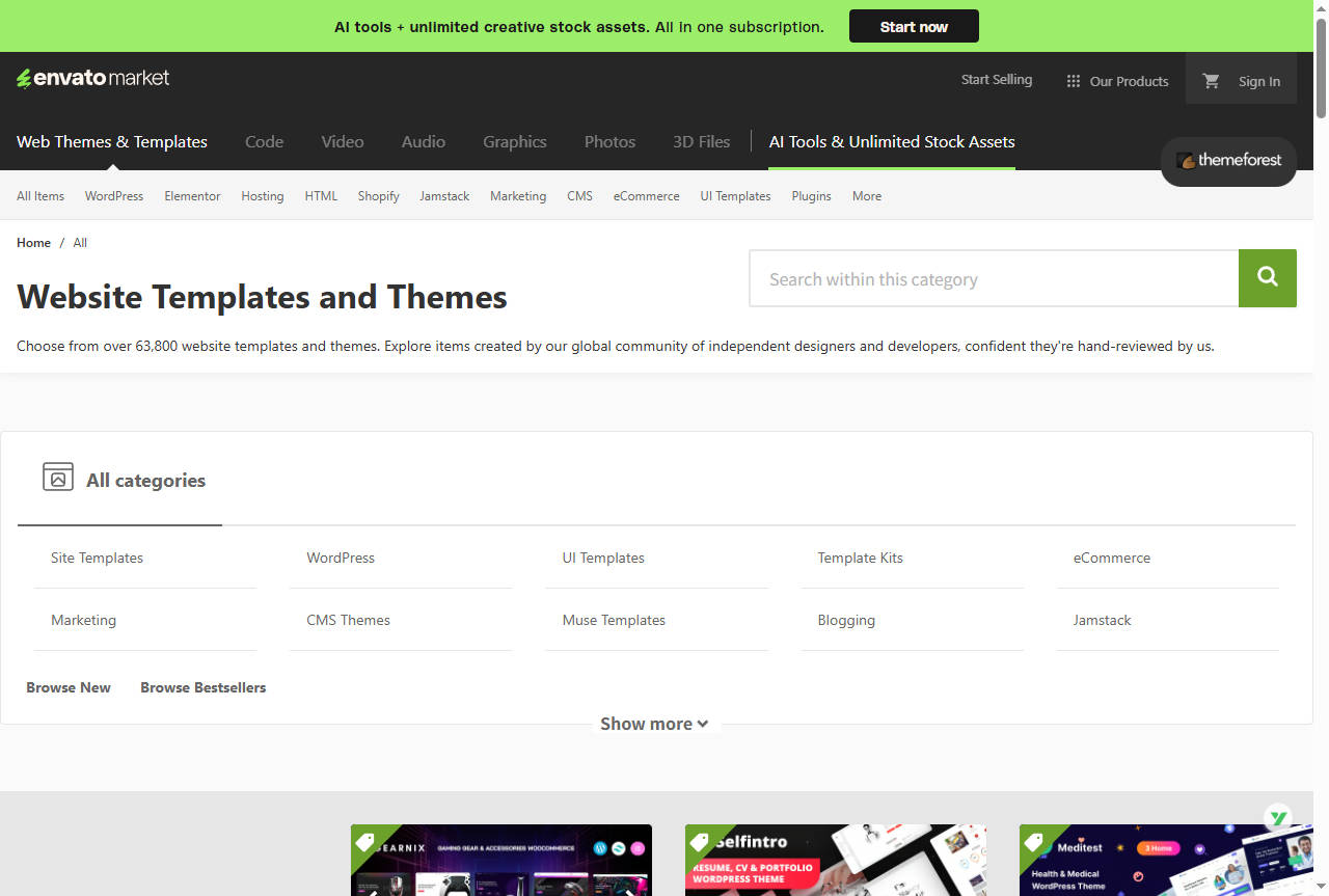 ThemeForest:全球最大的网站主题与模板交易市场