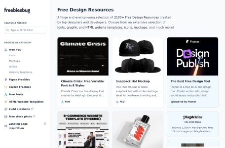 Freebiesbug:UI设计与前端开发免费资源库