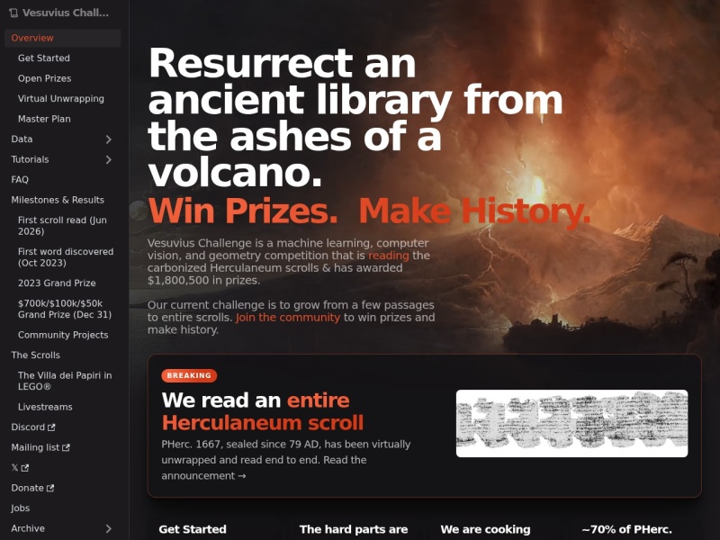 Vesuvius Challenge — First Scroll Read