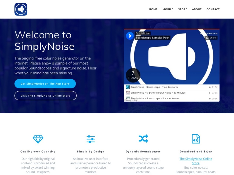 SimplyNoise – 免费白噪音播放网站